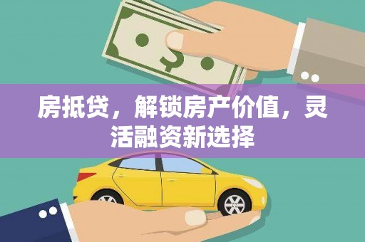 延津房抵贷，解锁房产价值，灵活融资新选择