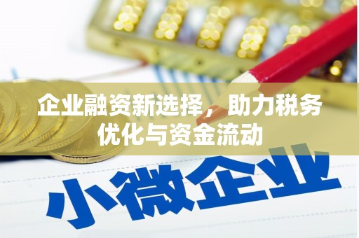 延津企业融资新选择，助力税务优化与资金流动