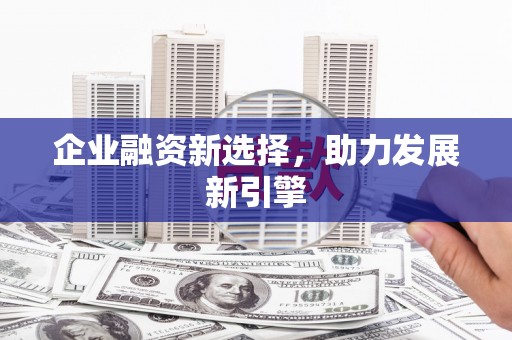 延津企业融资新选择，助力发展新引擎