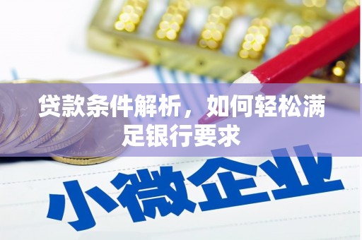 延津贷款条件解析，如何轻松满足银行要求