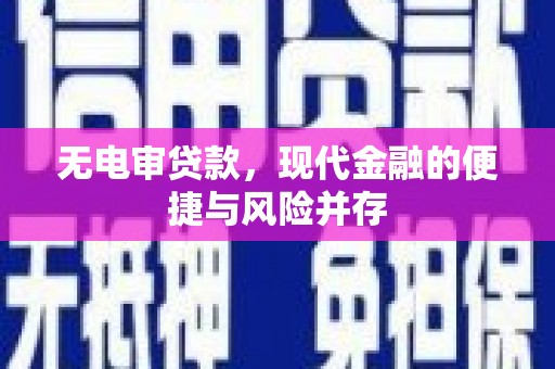 延津无电审贷款，现代金融的便捷与风险并存