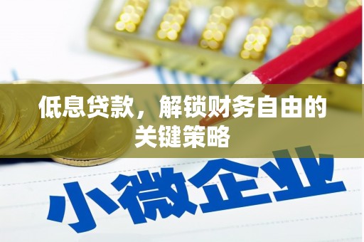 延津低息贷款，解锁财务自由的关键策略