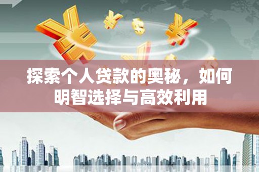延津探索个人贷款的奥秘，如何明智选择与高效利用