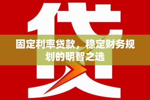 延津固定利率贷款，稳定财务规划的明智之选