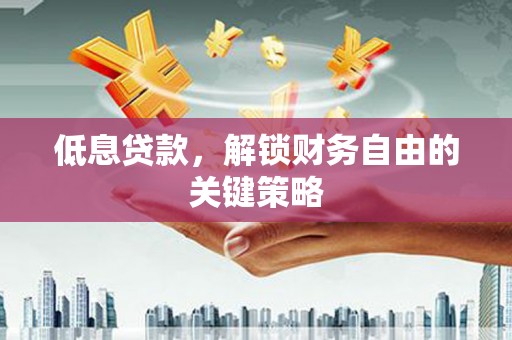 延津低息贷款，解锁财务自由的关键策略