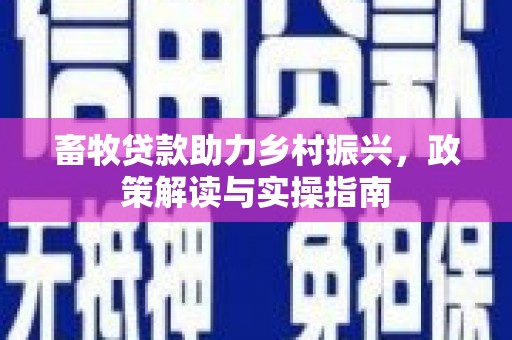 延津畜牧贷款助力乡村振兴，政策解读与实操指南