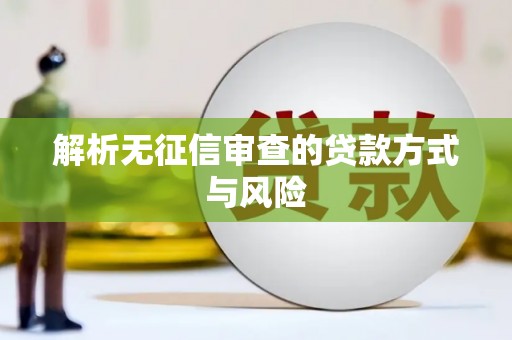 延津解析无征信审查的贷款方式与风险